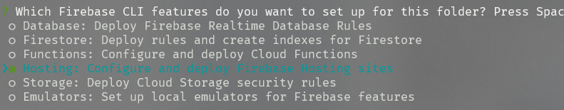 选择Hosting